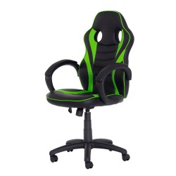 Cadeira Gamer Racer PU Preta com Verde