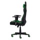 Cadeira Gamer II Reclinável 180º Giratória Preta com Verde Altura Ajustável Função Relax