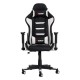 Cadeira Gamer II Reclinável 180º Giratória Preta com Branco Altura Ajustável Função Relax