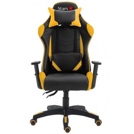Cadeira Stars Game Com Encosto Reclinável E Função Relax Amarelo