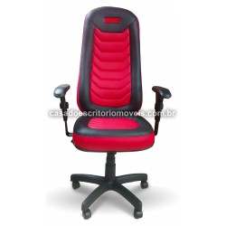 Cadeira Gamer Iron Vermelho - Giratória, Base relax, Braço Regulável