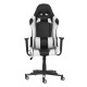 Cadeira Gamer Ben Reclinável 180º Giratória Preta com Branco Altura Ajustável