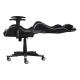 Cadeira FX Gamer Reclinável 180º Giratória Preta com Branco Ajustável Função Relax Rodas Anti Risco