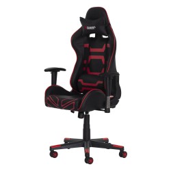 Cadeira FX Gamer Reclinável 180º Giratória Preto e Vermelho Ajustável Função Relax Rodas Anti Risco