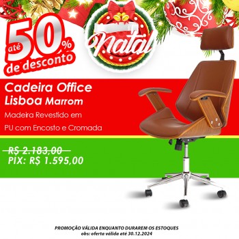 Cadeira Office Lisboa - Marrom