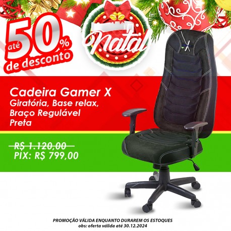 Cadeira Gamer X - Preto