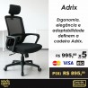 Cadeira Office Giratória Esteirinha Alta  Base  Cromada