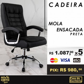Cadeira Mola Ensacada Preto