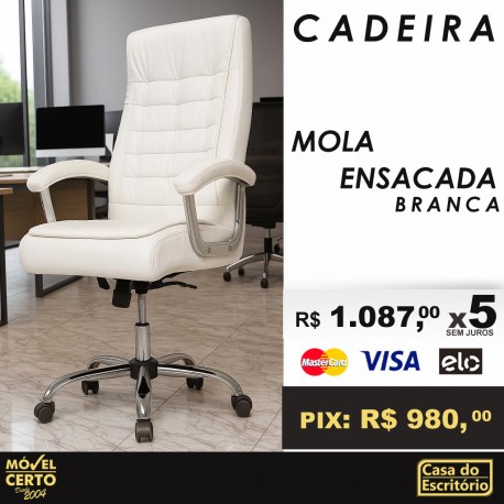 Cadeira Mola Ensacada Branco