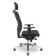 Cadeira Presidente Tela Brizza Com Braço 3d Back System Revestimento E Couro Ecológico Preto