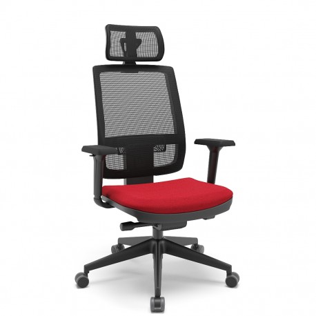 Cadeira Brizza Presidente Back Regulagem de Altura Encosto Regulavel Apoio de Cabeça Base Stanford Plaxmetal