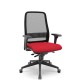 Cadeira Diretor Tela Titan Estofado Slider - Braços 3d Pu Assento Em Base Preta Plaxmetal