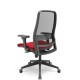 Cadeira Diretor Tela Titan Estofado Slider - Braços 3d Pu Assento Em Base Preta Plaxmetal
