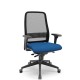 Cadeira Diretor Tela Titan Estofado Slider - Braços 3d Pu Assento Em Base Preta Plaxmetal