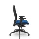 Cadeira Diretor Tela Titan Estofado Slider - Braços 3d Pu Assento Em Base Preta Plaxmetal
