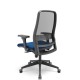 Cadeira Diretor Tela Titan Estofado Slider - Braços 3d Pu Assento Em Base Preta Plaxmetal