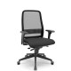 Cadeira Diretor Tela Titan Estofado Slider - Braços 3d Pu Assento Em Base Preta Plaxmetal