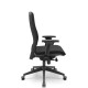 Cadeira Diretor Tela Titan Estofado Slider - Braços 3d Pu Assento Em Base Preta Plaxmetal