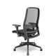 Cadeira Diretor Tela Titan Estofado Slider - Braços 3d Pu Assento Em Base Preta Plaxmetal