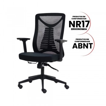 Cadeira Escritorio Vert Diretor Baixa Mesh