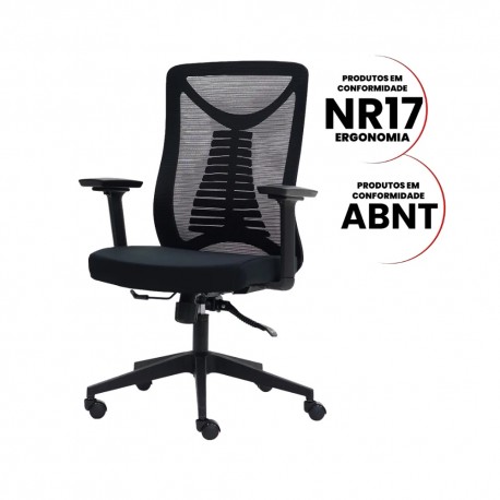 Cadeira Escritorio Vert Diretor Baixa Mesh
